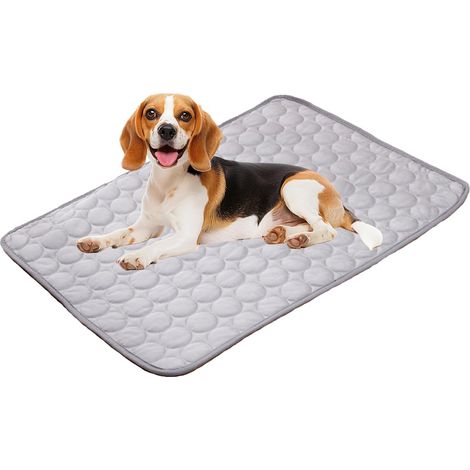 Alfombrilla refrescante para mascotas, alfombrilla de verano para perros y gatos (para exteriores e interiores), colchoneta para dormir (gris, 70 × 55 cm) (1/5)