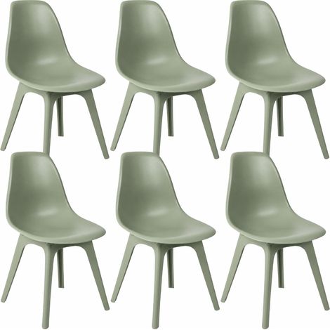Pack de 6 Sillas de Comedor Nórdicas Aroa en Polipropileno para I (1/5)