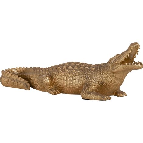 Statue crocodile petit - Or (1/2)