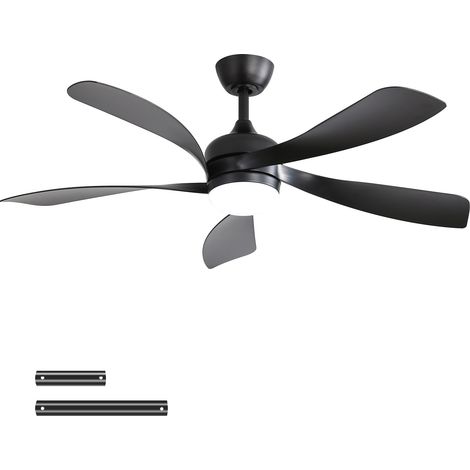 REDOM - Ventilador de techo con luz 42 pulgadas, mando a distancia, motor DC silencioso, LED 3 temperaturas, ABS negro (1/5)