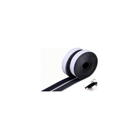 Lot de 2 bandes adhésives Velcro – super adhésives – nylon noir 2,5 x 500 cm (1/5)