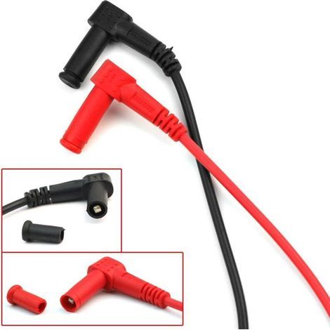 2pcs Multimètre Numérique Cordon Sonde Testeur Cable 1000V 10A (1/4)