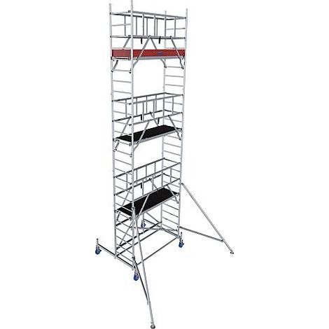 Échafaudage pliant en aluminium MONTO ProTec XS, hauteur de travail env. 7,80 m (1/5)