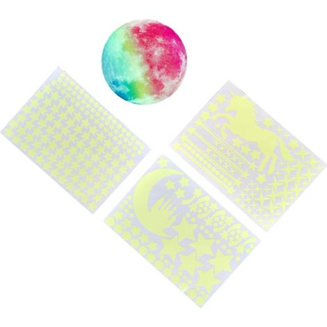 Autocollant mural fluorescent ORFOFE 20 cm motif licorne arc (1/5)