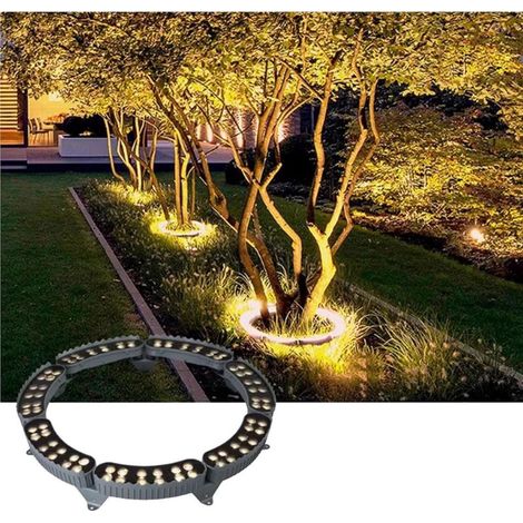 Lot de 5 projecteurs LED étanches IP65 pour arbre – Éclairage paysager extérieur RGB 60 W – Lumière chaude, boîtier en aluminium résistant à la corrosion (1/4)
