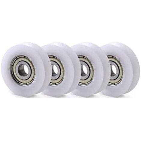 Lot de 10 625zz 695zz roulement à billes recouverts d'une couche POM PA en nylon coulissant rouleau de guidage de roue Type Rond Nonstandard Roulement (Taille : 5X21.5X7White) (1/2)