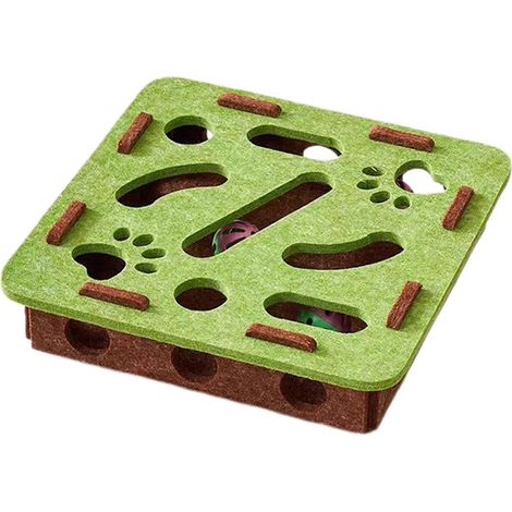 Filz-Labyrinthbox – Interessantes Haustierspiel zur Erziehung von kleinen, mittleren und großen Katzen.