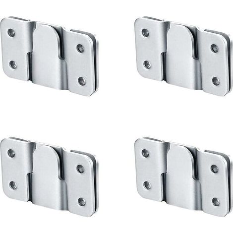 Stück Unterputzhalterungen, Wandhalterungen für Kopfteile, Wandhalterung mit Verriegelung und Z-Clip-Haken, Möbelbeschlagverbindung (1/4)