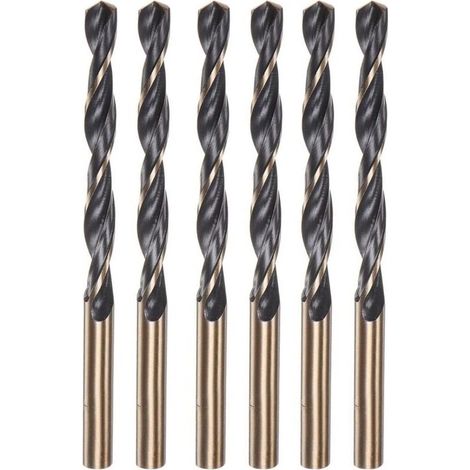 Foret Metal 5 mm, 6pcs HSS Hélicoïdaux Forets Meche Metal Professional pour Cuivre Fer Inox Alliage Aluminium Bois