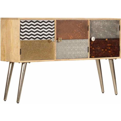 vidaXL Buffet 120x30x75 cm bois de manguier massif (1/5)