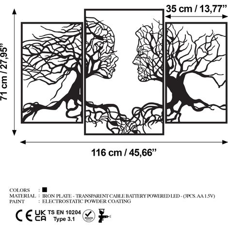 Decorazione da parete in metallo Accessory Nero (1/5)