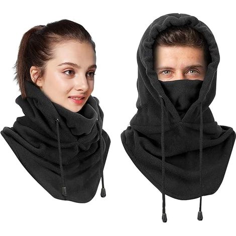 Cagoule, bonnet cagoule, masque de ski, masque d'hiver coupe-vent, polaire qd (1/5)