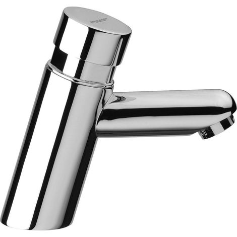 Robinet sur pied à fermeture temporisée TEMPOR pour lavabo, chromé (1/2)