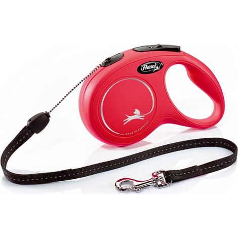 Laisse New Classic S Cord 8 m red Flexi CL10C8-251-R-20