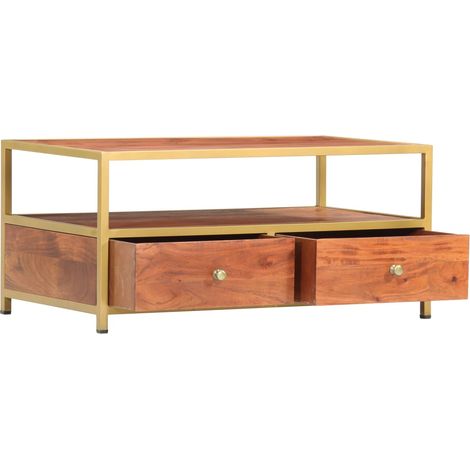Maison Exclusive - Tavolino da Salotto 90x50x40 cm in Legno Massello di Acacia