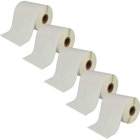 vhbw 5x Label Roll 102mm x 44.3m (1 Label) Replacement for Brother RD-S01E2 for Label Maker (1/5)