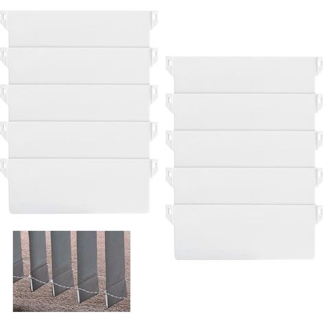 Lot de 10 plaques de lestage pour rideau à lamelles - 89 mm - Poids de rechange - Store vertical - Blanc - Pour store vertical - Rideau de porte et fenêtre (1/5)