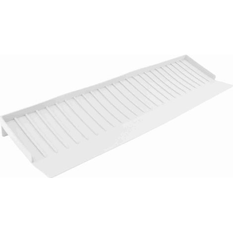 Protecteur Bord Bac Expandable Silicone Antiéclaboussures Tapis Polyvalent Pour Rebord Plan De Travail Cuisine Bain Bac 20x4in Blanc (1/5)