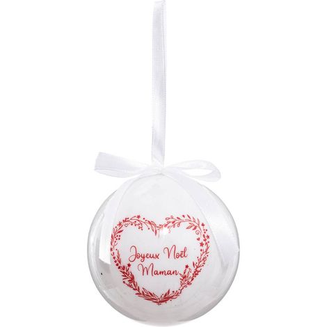 Weihnachtskugel Papier Druck 75 mm Papa Mama -