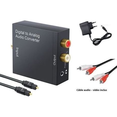pair Convertisseur audio numérique - ZUTTA-TECH - 3.5 MM - Toslink et Coaxial - Cinch - DC 5V (1/4)