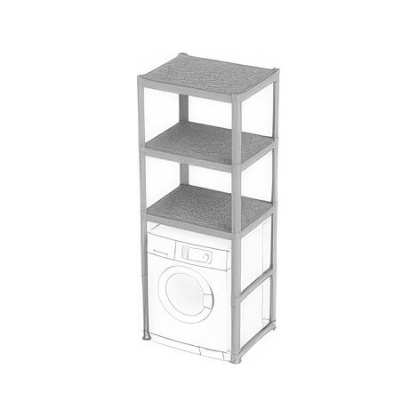 Scaffale Coprilavatrice Bama Sabbia a 3 Piani 60 x 75 x h 184 cm da Bagno