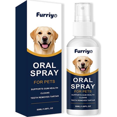 Furriyo Pet Oral Care Spray - Freshens breath, cleans teeth, gentle formula for cats and dogs (1/5)