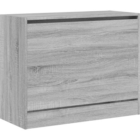 Scarpiera mobile contenitore per scarpe mobile per ingresso/corridoio/soggiorno design Sonoma 80 x 34 x 63 cm legno ingegnerizzato grigio 020022097