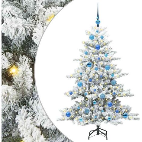Sapin de Noël artificiel, à branches mobiles, blanc, 150 cm (1/5)