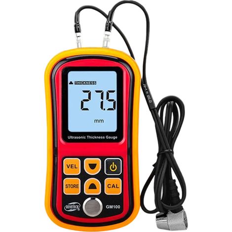 GM100 Digitaler Ultraschall-Dickenmesser, Messbereich für Schallgeschwindigkeit, Stahlbreitenprüfer 1,2-220 mm