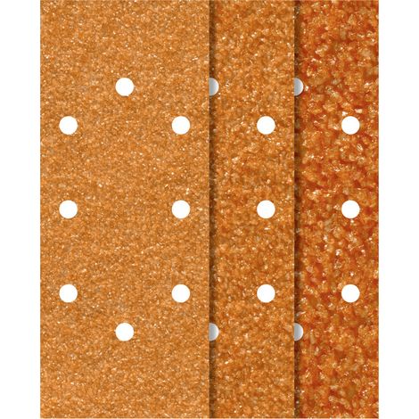 Wolfcraft Schleifstreifen Korund K40 K80 K120 93 x 230 mm 25 Stück für Schwingschleifer (1/3)