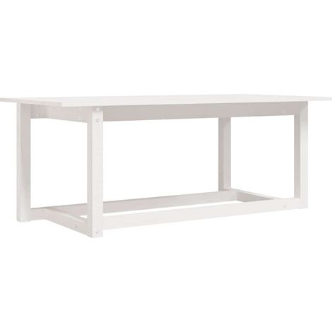 Maison Exclusive - Tavolino da Salotto Bianco 110x55x45 cm Legno Massello di Pino (1/5)
