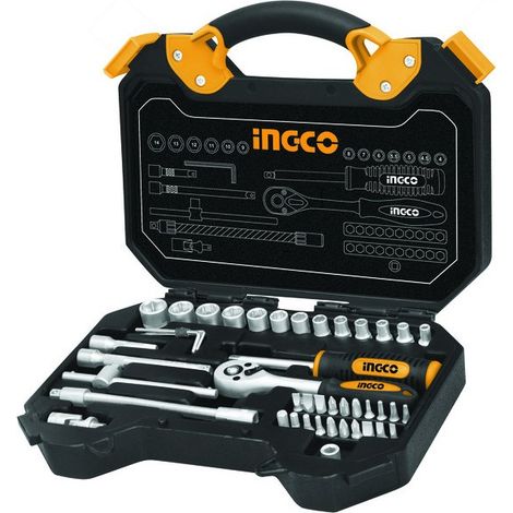 Ingco Juego llave de vaso HKTS14462 46 piezas 1/4"