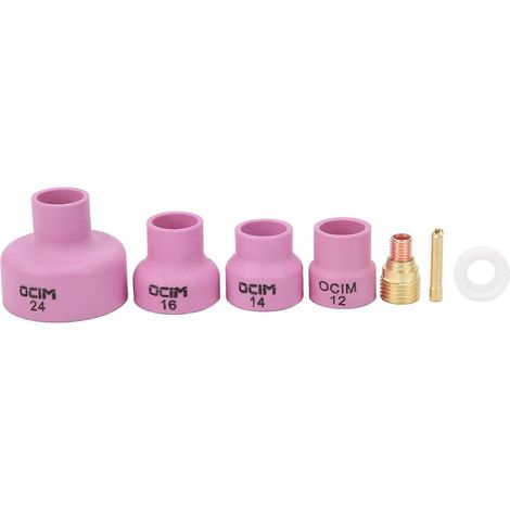 Keramik-Schweißbecher-Set, Aluminiumoxid-Brenner-Gaslinsen-Set, Industriebedarf WP‑9/20 1.6