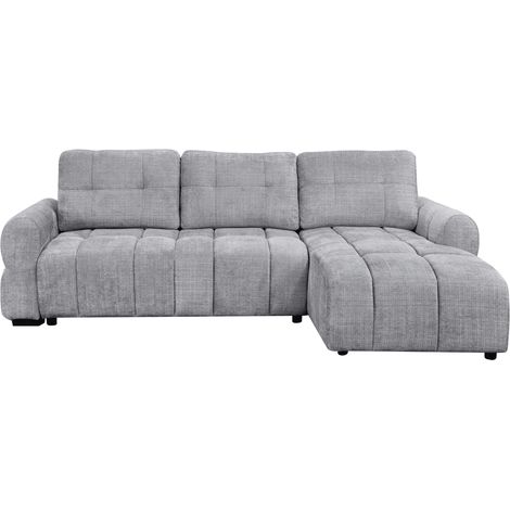 Canape dangle convertible avec coffre en velours chine gris (1/5)