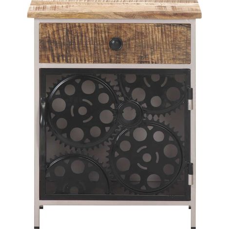 Maison Exclusive - Comodino 40x30x50 cm in Legno di Mango Grezzo (1/5)