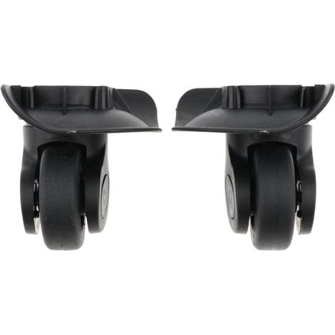 Paire Roues de Valise Pièce de Rechange Fixe roulettes de Remplacement - Accessoire de Bricolage Bagage/Valise - E, Noir (1/5)