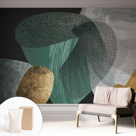 Carta Da Parati Non Tessuto - Con Colla Gratuita - Con Motivi Moderni - Design Elegante Per Pareti Geometria astratta 312x219 cm (1/5)
