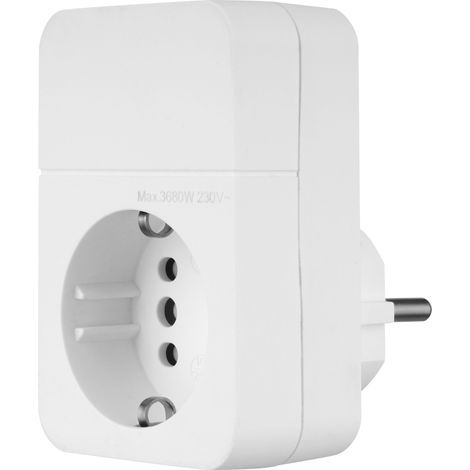 REV Adaptateur de prise Combini, blanc (1/5)