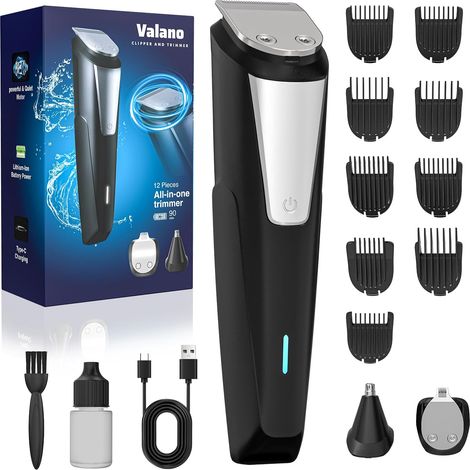 Valano Men's Hair Clipper USB Charging Nose Trimmer Professional Precision Hair Trimmer Kit in with Accessories from to mm (1/5)