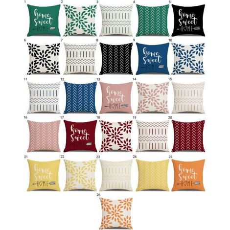 Housse De Coussin - Lin Rouge 45x45 Cm Fermeture Éclair Invisible - Décoration Intérieure Scandinave Moderne - Lot De 4 (1/4)