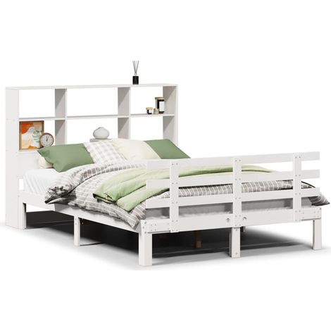 Maison Exclusive - Letto Libreria senza Materasso Bianco 140x190 cm Legno di Pino