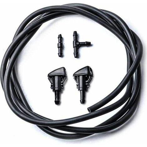 Kit De Buses De Lave-Glace - Pour Chrysler / Dodge / Jeep / Ram - 2 Metres De Tuyau De Fluide Avec Connecteur - 2 Pieces 5303833Aa - Noir (1/5)