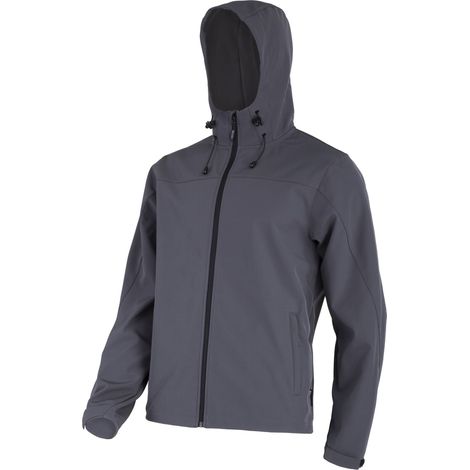 Veste softshell à capuche, grise, taille 3XL, CE, Lahti