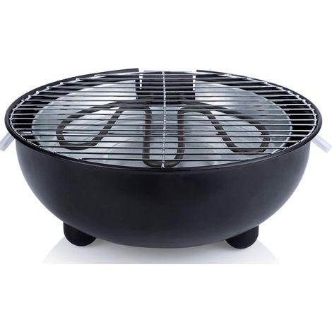 Barbecue électrique portable 2 brûleurs – Design rond noir – Pour cuisson en extérieur – Tristar BQ-2880 (1/10)