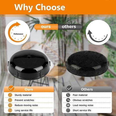 36 embouts de rechange en fer forgé de 3,8 cm (1-1/2 pouce) pour pieds de meubles de patio, protections pour pieds de chaises de patio d'extérieur, protections de sol (1/5)