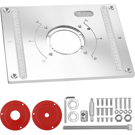 Router Insert Plate Aluminum Router Table Insert Plate with Lifting Function, Router Table Insert Plate with 2 Rings for Woodworking 300X (1/5)