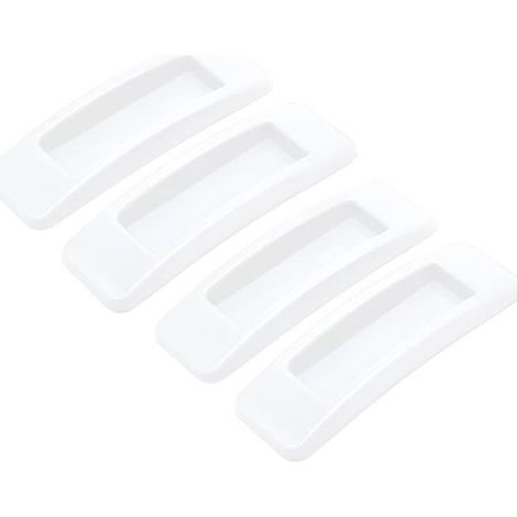pièces - Poignées de meuble - Poignées pour armoire - blanc - 10.73.21.3 cm - ABS - Poignées - Poignée de cuisine - Poignées de placard - Poignée de meuble - Autocollante - Convient pour portes coulis (1/5)
