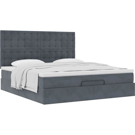 Maison Exclusive - Estructura cama otomana colchones terciopelo g (1/5)