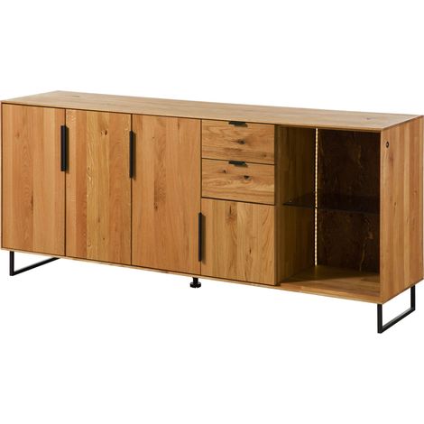 Sideboard Wildeiche 180x43x79 natur geölt LINDAU 09