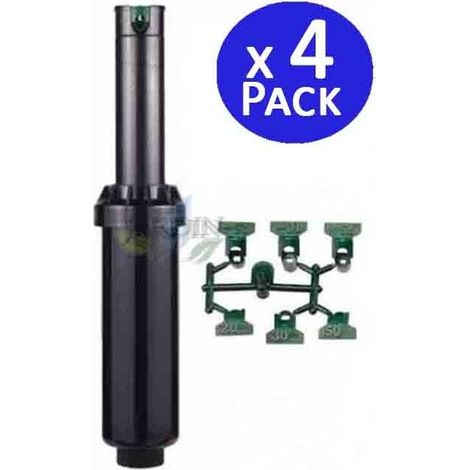 Pack 4 Aspersor de Riego Hunter SRM-04 1/2''  Alcance 4 a 9,4 metros  Aspersor de Turbina ajustable SRM Hunter (1/5)
